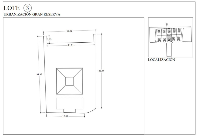 Lote 3, Area Total: Área total: 722.46